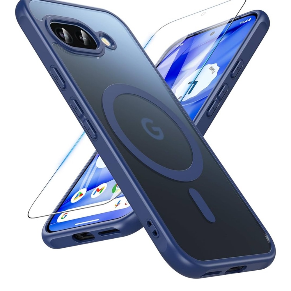 Google Pixel 9A Case with Screen Protector -  Blue/ Clear